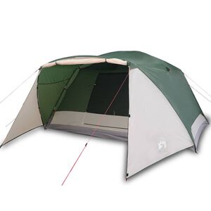 vidaXL Tente familiale avec porche 6 personnes vert imperm&eacute;able