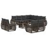 vidaXL Ensemble de canap&eacute; de jardin 12 pc Gris et Gris fonc&eacute; polyrotin