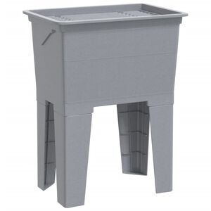 vidaXL Bac &agrave; linge gris 59x41x75 cm r&eacute;sine
