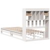 vidaXL Lit biblioth&egrave;que sans matelas blanc 90x200cm bois de pin massif