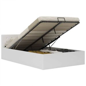 vidaXL Cadre de lit &agrave; rangement hydraulique sans matelas 120x200 cm