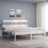 vidaXL Lit pour personne &acirc;g&eacute;e sans matelas blanc 200x200cm bois massif