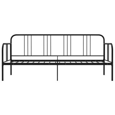 vidaXL Cadre de canapé-lit sans matelas noir métal 90x200 cm