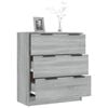 vidaXL Buffet Sonoma gris 60x30x70 cm Bois d'ingénierie