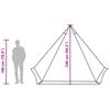vidaXL Tente familiale tipi 6 personnes vert imperméable