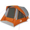 vidaXL Tente de cabine familiale 6 personnes gris orange imperm&eacute;able