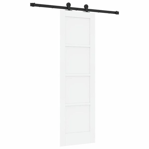 vidaXL Porte coulissante ORKDAL Blanc 61 x 198,5 cm Pin massif