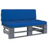 vidaXL Canap&eacute; central palette de jardin Gris Bois de pin impr&eacute;gn&eacute;
