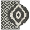 vidaXL Tapis de zone Naturel et noir 200 x 290 cm PET