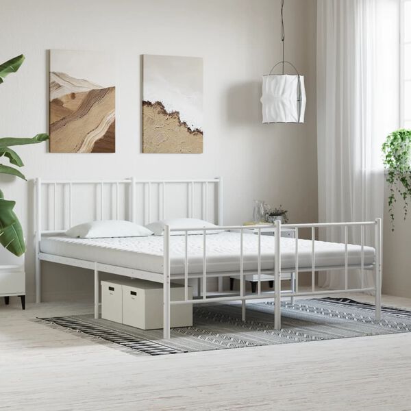 vidaXL Matelas en mousse blanc 160x200 cm 7 zones duret&eacute; 20 ILD