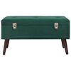 vidaXL Banc avec compartiment de rangement Vert 80 cm Velours