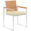 vidaXL Chaises de jardin lot de 8 avec coussins Bois de teck massif