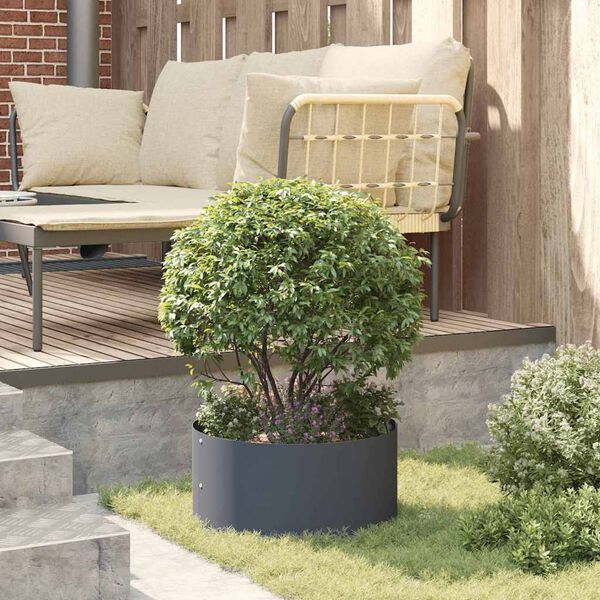 vidaXL Anneau de jardini&egrave;re Anthracite 40 x 40 x 20 cm