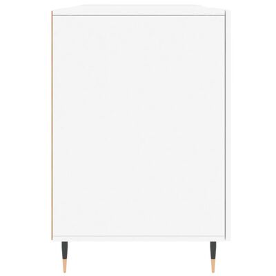 vidaXL Bureau Blanc brillant 140x50x75 cm Bois d'ingénierie