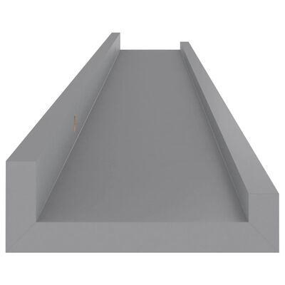 vidaXL Étagères murales 4 pcs Gris 80x9x3 cm