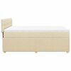 vidaXL Sommier &agrave; lattes de lit avec matelas Cr&egrave;me 160x200 cm Tissu