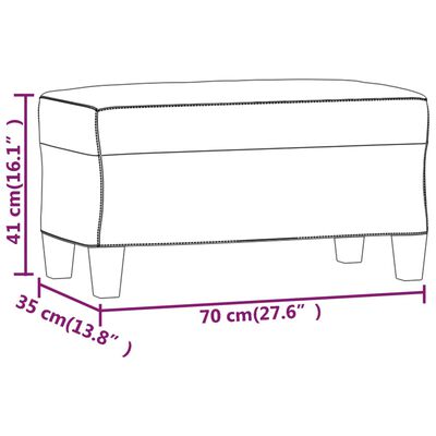 vidaXL Banc Cappuccino 70x35x41 cm Similicuir