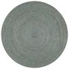 vidaXL Tapis fait &agrave; la main Jute Rond 150 cm Vert olive