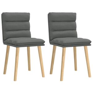 vidaXL Chaises &agrave; manger lot de 2 gris fonc&eacute; tissu
