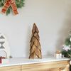 vidaXL Sapin de No&euml;l avec support Marron 50 cm Bois de teck solide