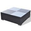 vidaXL Salon de jardin 6 pcs avec coussins Résine tressée Noir