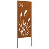 vidaXL &Eacute;cran de confidentialit&eacute; de jardin Fretwork Rouill&eacute; 50 x 140 cm