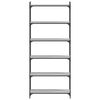 vidaXL Biblioth&egrave;que 6niveaux sonoma gris 80x30x188cm bois d'ing&eacute;nierie