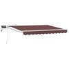 vidaXL Store r&eacute;tractable manuel avec LEDs Marron et blanc 2,5 x 2 m