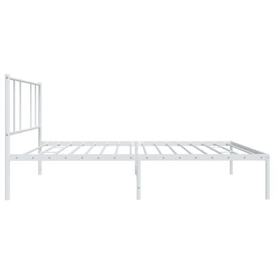 vidaXL Cadre de lit métal sans matelas et tête de lit blanc 100x190 cm