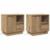 vidaXL Cabinet de chevet 2 pc Ch&ecirc;ne artisanal 50 x 34,5 x 50 cm.
