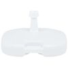 vidaXL Socle de parasol rempli de sable/d'eau 16 L Blanc Plastique