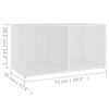 vidaXL Meuble TV blanc 72x35x36,5 cm bois d’ingénierie