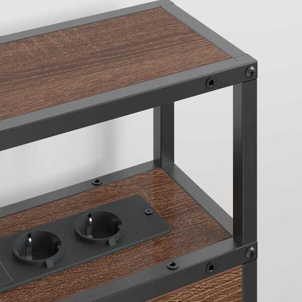 vidaXL T&ecirc;te de lit de rangement Ch&ecirc;ne marron 150 cm Bois d'ing&eacute;nierie