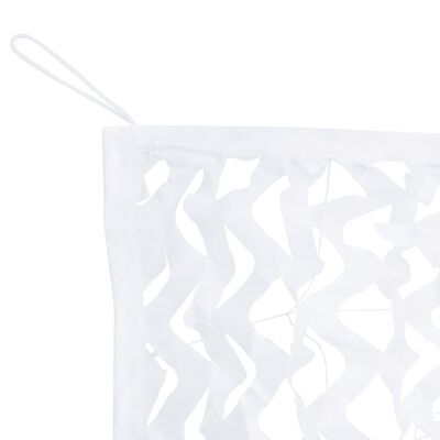 vidaXL Filet de camouflage avec sac de rangement 614x581 cm blanc
