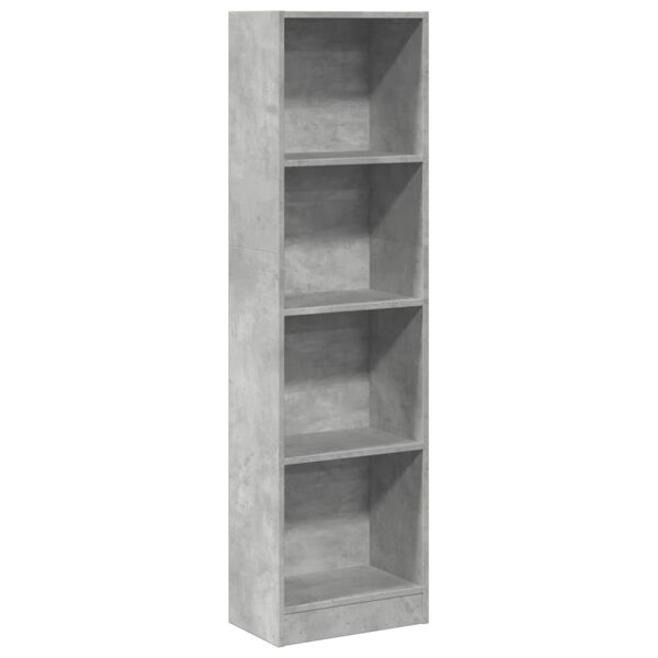 vidaXL Bibliothèque gris béton 40x24x143 cm bois d'ingénierie