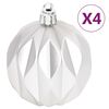 vidaXL Ensemble de boules de No&euml;l 70 pcs Argent&eacute; et blanc