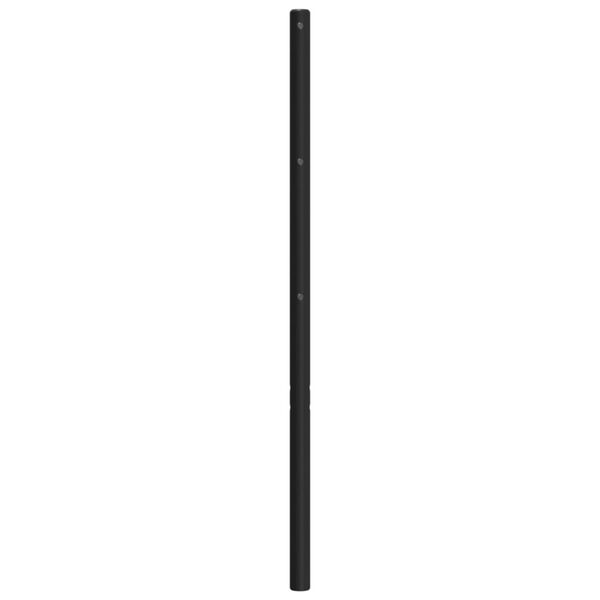 vidaXL T&ecirc;te de lit m&eacute;tal noir 140 cm