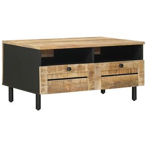vidaXL Table basse Marron et Noir 80 x 54 x 40 cm