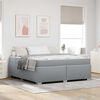 vidaXL Cadre de lit avec matelas Gris clair 180 x 200 cm tissu