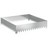 vidaXL Bordure de Pelouse 100 x 100 x 20 cm Acier Argent&eacute;