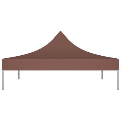 vidaXL Toit de tente de réception 3x3 m Marron 270 g/m²