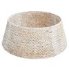 vidaXL Collier de sapin de No&euml;l Rond Blanc Diam. 60 x 22 cm