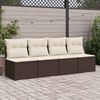 vidaXL Salon de jardin avec coussins 2pcs marron r&eacute;sine tress&eacute;e acacia