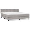 vidaXL Sommier &agrave; lattes de lit avec matelas Gris clair 160x200cm Tissu