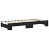vidaXL Lit de jour avec lit gigogne et matelas noir 80x200 cm velours