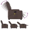 vidaXL Fauteuil de massage inclinable électrique marron similicuir