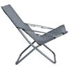 vidaXL Chaises pliables de plage lot de 2 Tissu Gris