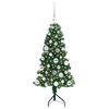 vidaXL Arbre de Noël artificiel d'angle Vert 120 cm PVC et métal