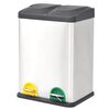 vidaXL Poubelle &agrave; ordures Acier inoxydable 36 L
