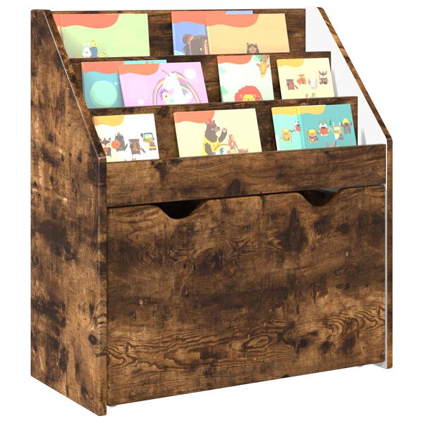 vidaXL Biblioth&egrave;que pour enfants Ch&ecirc;ne fum&eacute; 60 x 29,5 x 69 cm